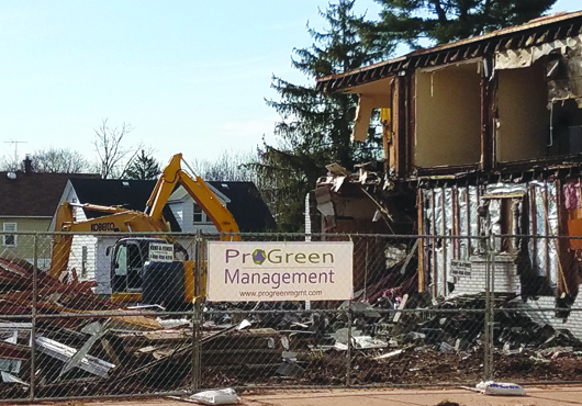Starting with the demolition project that would lead to rebuilding student housing at Rutgers University-New Brunswick in New Jersey, ProGreen Management LLC provided roll-off containers for waste removal, as well as fencing and toilets.